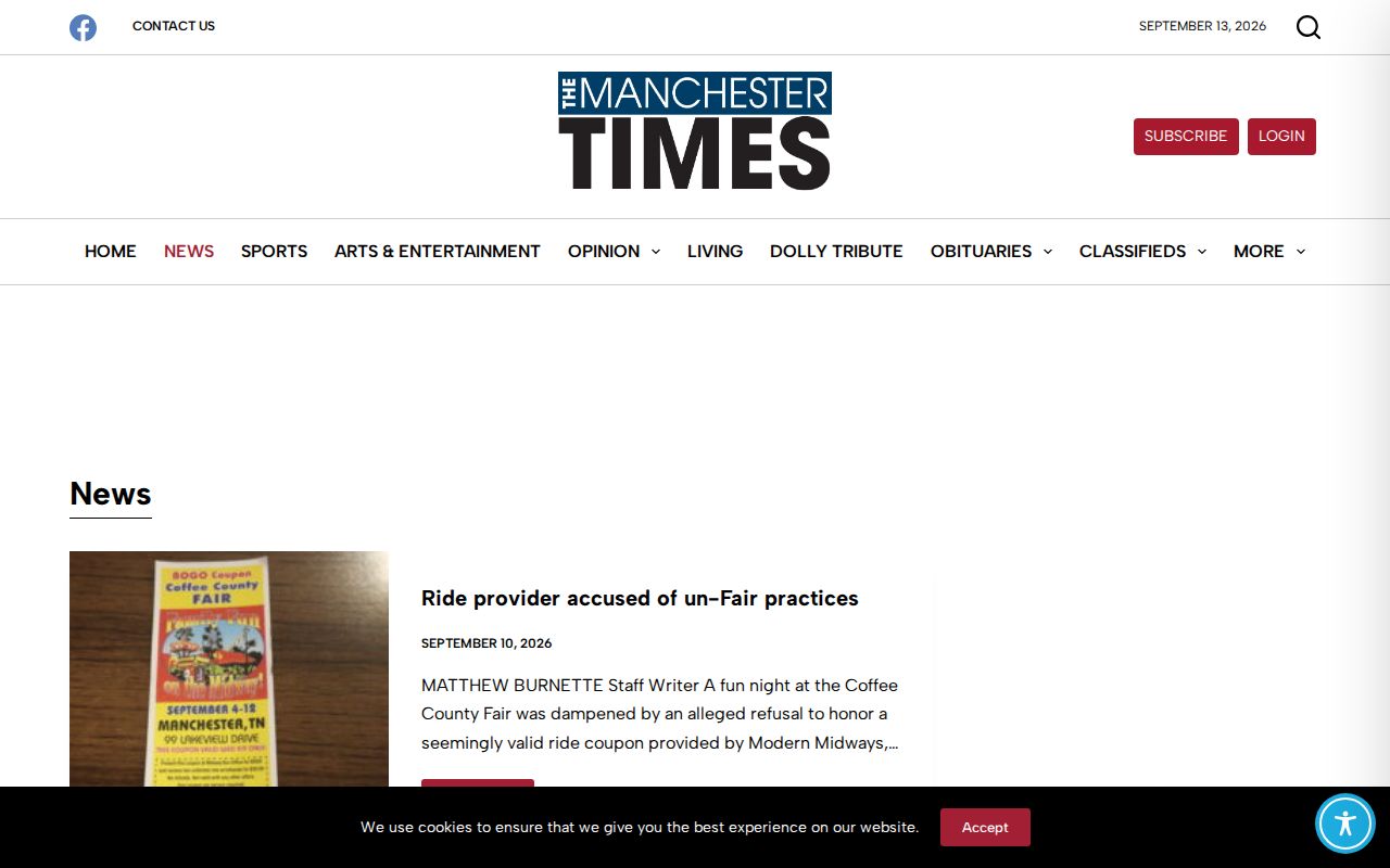 Manchester Times Coffee County arrest news archive